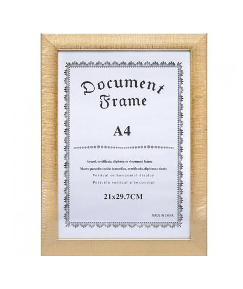 Rama foto A4, plastic, culoarea lemnului